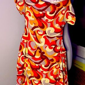 Cute red, orange, and yellow shirt dress 👗